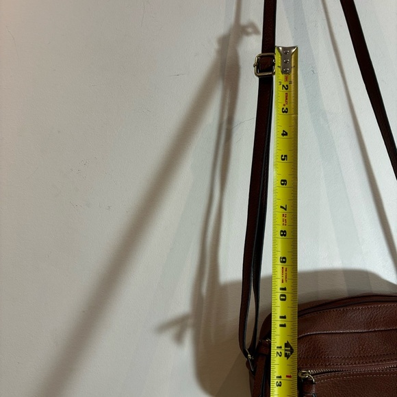 BUENO Small Leather Crossbody Zipper Closure Buckle Decoration Purse Bag - Picture 9 of 10